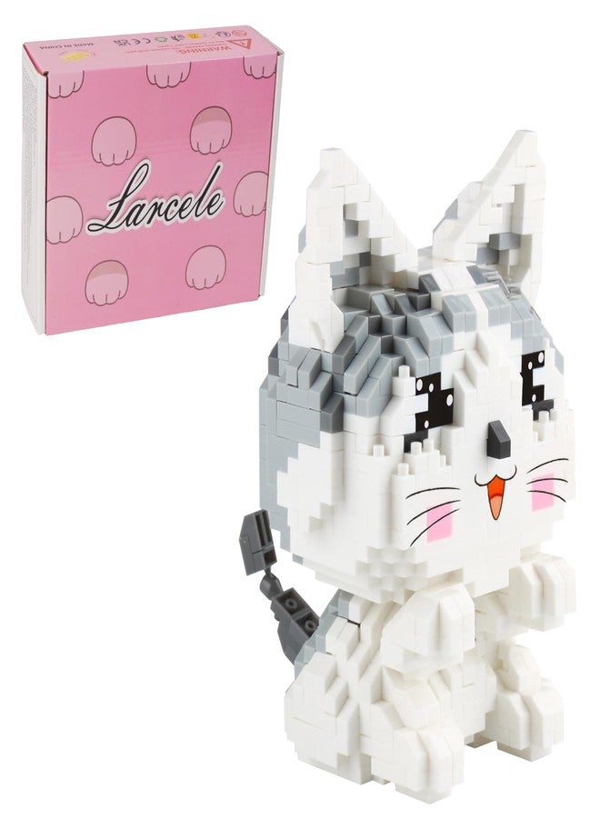 Larcele Cat Micro Building Blocks Pet Mini Building Toy Bricks, 868Pieces KLJM-02 (Model 2284) - Image 1